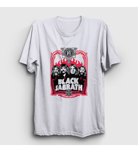 Presmono Unisex Beyaz Band V2 Black Sabbath T-Shirt 376010tt