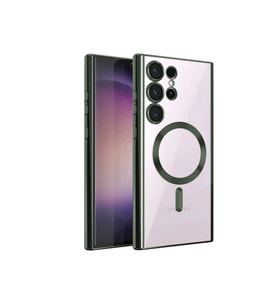Newface Samsung Galaxy S23 Ultra Kılıf Kross Magneticsafe Kapak - Koyu Yeşil