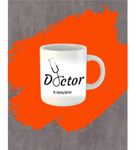 Kişiye Özel Doktor  Yazılı Beyaz Kupa Bardak