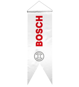 Bosch Logolu Kırlangıç Bayrak 50x150 cm 1.Sınıf Saten Kumaş
