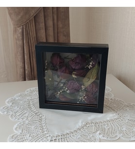 20x20x5 cm Siyah Anı Çerçevesi! Yeni Moda Çiçek Anı Çerçevesi!