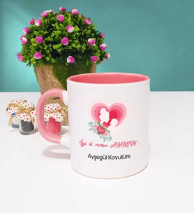 Anneler Günü Hediyesi Anneye Hediye - 6 - Kupa Bardak Pembe