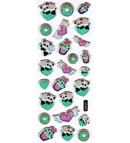 Sticker Kabartmalı Sticker Defter Planlayıcı Etiket (cb629) 16x7 cm- Panda Kalp