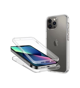 Apple iPhone 15 PRO Kılıf 360 Şeffaf Ön Arka Korumalı Şeffaf Silikon