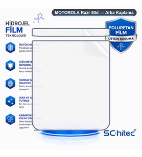SChitec MOTOROLA Razr 50d Uyumlu Arka Yüzey Hidrojel Koruyucu Film