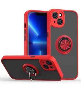 Coverzone iPhone 15 ile uyumlu K?l?f Thunder Hux Y�z�kl� Kapak ??k ve Dekoratif Model Stand Olabilen 360� D�nebilen Y�z�k Aparat? ve Kamera Korumal? Thunder Hux Kapak