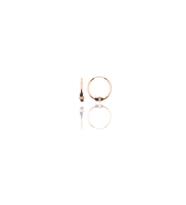 Söğütlü Silver Gümüş rose 12 mm mini  işlemeli halka küpe