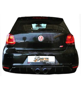 Volkswagen Polo (2010-2014) GTİ R400 Arka Tampon Eki - Difüzör (Plastik)
