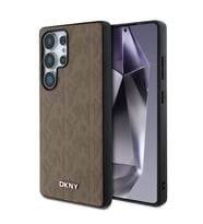 Samsung Galaxy S25 Ultra Uyumlu Kılıf DKNY Orjinal Lisanslı Magnetik PU Deri Grid Pattern Kapak