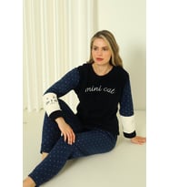 Fawn 3012 Peluş Welsoft Polar Kışlık Yumoş Kadın Pijama Takımı 5001-3314