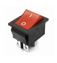 16A 250V On/Off Anahtar Latch 4 Pin Buton Yüksek Akım Kcd4 Led Işıklı Switch Panel Tip Montaj Kutu