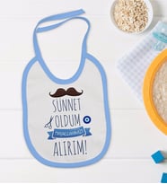 BK Kids Sünnet Tasarımlı Mavi Bebek Mama Önlüğü-6