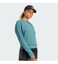 adidas JW3395 D4T KNIT CREW Kadın Sweatshirt (Turkuaz)