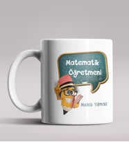 Kişiye Özel Matematik Öğretmeni Tasarımlı Beyaz Renk Kupa 15