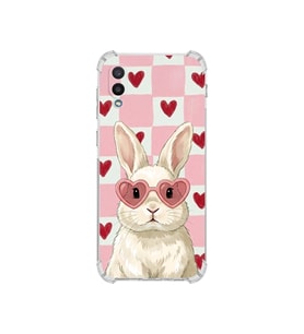 PrintiFy Samsung Galaxy A02 ile Uyumlu Pembe Pötikare Serisi Pembe Zıpzıp Tasarımlı Uv Baskılı Köşe Korumalı Antişok Kılıf