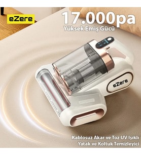 Ezere DustAway 17000Pa Güçlü Kablosuz Akar ve Toz UV Işıklı Yatak ve Koltuk Te - SSSSSS8996-3