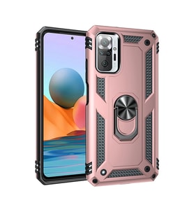Xiaomi Redmi Note 10 Pro Kılıf Sofya Yüzüklü Silikon Kapak - Rose