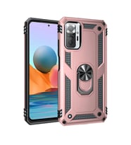 Xiaomi Redmi Note 10 Pro Kılıf Sofya Yüzüklü Silikon Kapak - Rose