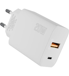 Hytech HY-XE46 Type USB-C 20W PD +USB QC 3.0 Hızlı Ev Şarj Adaptörü (Hytech HY-XE46)