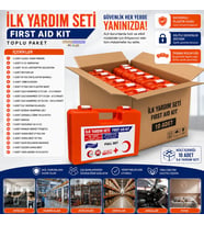 İlk Yardım Çantası Full Set – 10 Adet Toplu Paket, İş Yeri, Fabrika, Ofis ve Araç İçin (10 Adet)