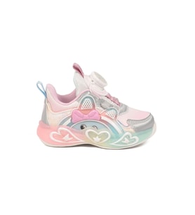 Marcokids Gümüş Misina Bağcıklı Kız Bebek Spor Ayakkabı 26Y1209 B