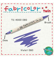 Zig Fabricolor Twin Çift Uçlu Kumaş Boyama Kalemi VIOLET 