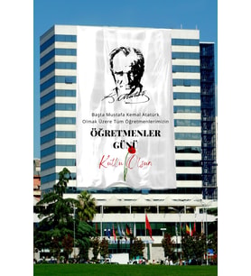 Öğretmenler Günü Özel Poster 1. Kalite Raşel Kumaş 100x150 cm- NO:22
