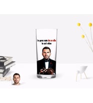 BK Gift Kişiye Özel Renkli Baskılı Godfather Baba Karikatürlü Rakı Bardağı-7 (Beyaz)