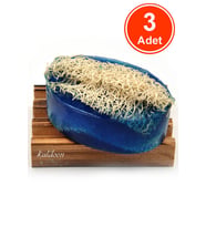 Kabak Lifli El Yapımı Doğal Argan Yağı Sabunu 120 G x 3 Adet