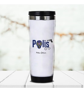 Polis Logolu İsme Özel Termos Bardak