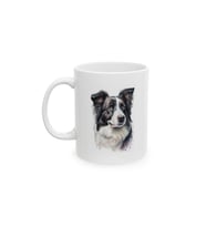 Border Collie Köpek Desenli Porselen Kupa Hayvan Temalı Kahve Çay Kupası KF15032617