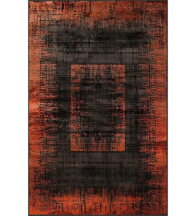 Eliana Home Baskılı, Yıkanabilir Kaymaz Taban Salon Halısı LNA0484 100x150 cm (Turuncu)