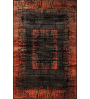 Eliana Home Baskılı, Yıkanabilir Kaymaz Taban Salon Halısı LNA0484 100x150 cm (Turuncu)