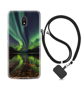 Xiaomi Redmi 8A 8 Pro 9C 9T 10C 11T Pro Kılıf Boyun Askılı Silikon Kuzey Işıkları 1327