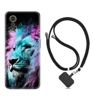 General Mobile GM 21 Pro GM 22 Pro Plus Kılıf Boyun Askılı Silikon Pink Blue Leon 1603