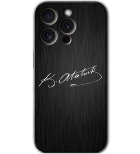 İphone 15 Pro Kılıf HD Desen Baskılı Kılıf - İmza Atatürk