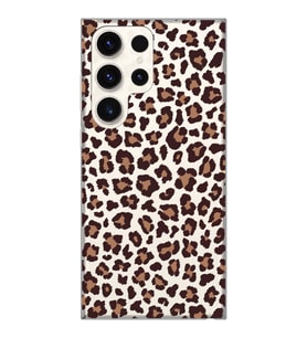 Samsung Galaxy S23 ULTRA Uyumlu Leopar Desenli Şeffaf Telefon Kılıfı
