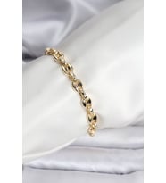 14K Gold Renk Kaplama Kahve Çekirdeği Model CM Kadın Bileklik - TJ-BB8119