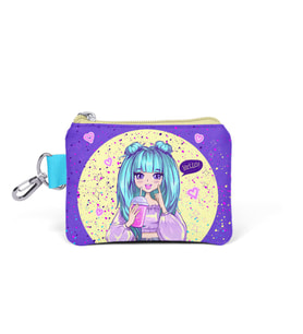 Coral High Kids Mor Pembe Anime Kız Desenli Bozuk Para Çantası 21835