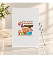 Okul Öncesi Öğretmenine İsme Özel Defter ve Kalem Seti