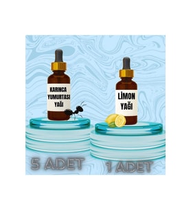 Tüy azaltıcı set 5 adet karınca yumurtası Yağı + 1 adet limon yağı