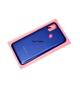 Tkgz Samsung Galaxy M21 KASA Full Arka Pil Batarya Kapağı MAVİ