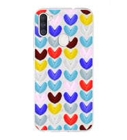 PrintiFy Samsung Galaxy A11 ile Uyumlu 1mm Slim Fit Water Color 1 Baskılı Şeffaf  Kılıf