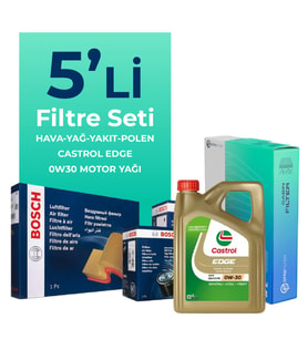 BOSCH Audi A6 40 TDi Filtre Bakım Seti Castrol Motor Yağlı (2019-2024) 5 Li