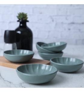 Keramika Mat Yeşil Sirius Çerezlik / Sosluk 12 Cm 6 Adet 322