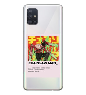 Samsung Galaxy A51 Uyumlu Chainsaw Man Anime Desenli Şeffaf Telefon Kılıfı