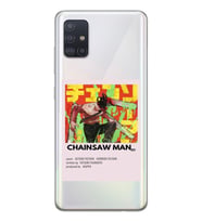 Samsung Galaxy A51 Uyumlu Chainsaw Man Anime Desenli Şeffaf Telefon Kılıfı