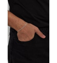 2mm Rambo 925 Ayar Gümüş Erkek Zincir Bileklik Veb-5300220