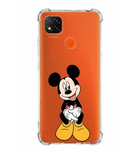 Xiaomi Redmi 9C Köşe Korumalı Antişok Kapak Mickey Mouse Tasarımlı Şeffaf  Kılıf