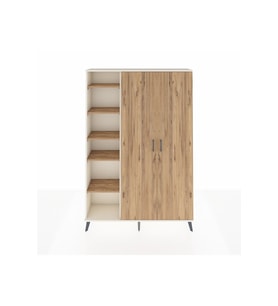 Arges Gardrop 7 Raflı 2 Kapaklı Tek Askılı 132x30x195 Aytaşı-Çam